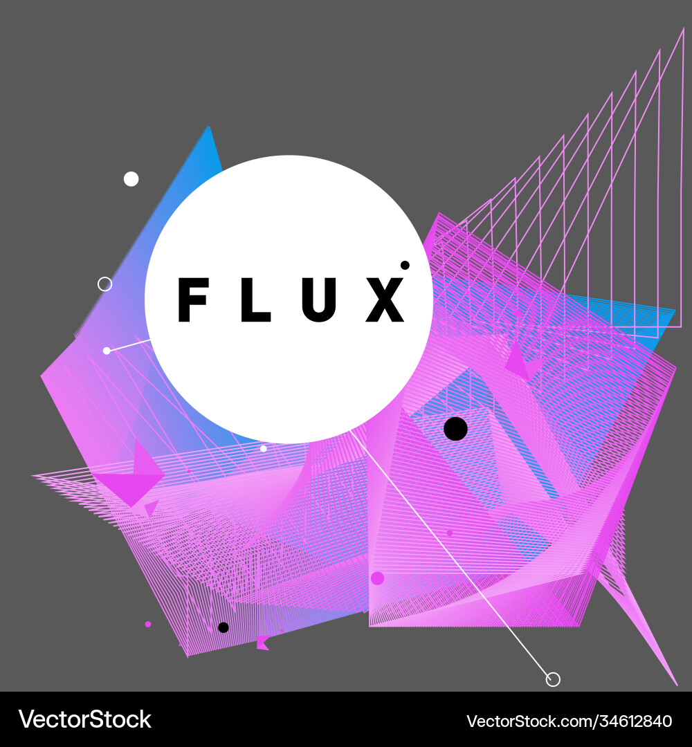 3d colorful wave background dynamic flux effect Vector Image