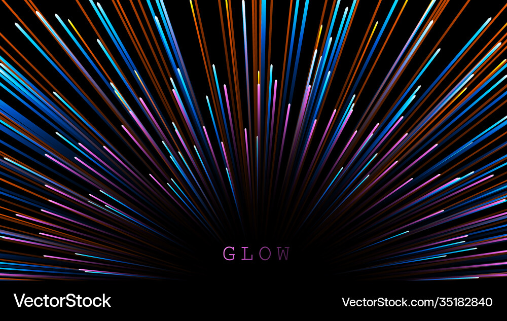 Abstract background neon glow colorsexplosion vector image