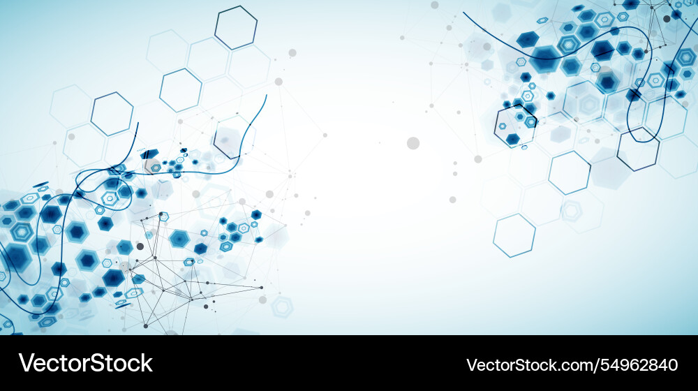 Abstract hexagon background with plexus effect Abstract hexagon background with plexus effect vector image
