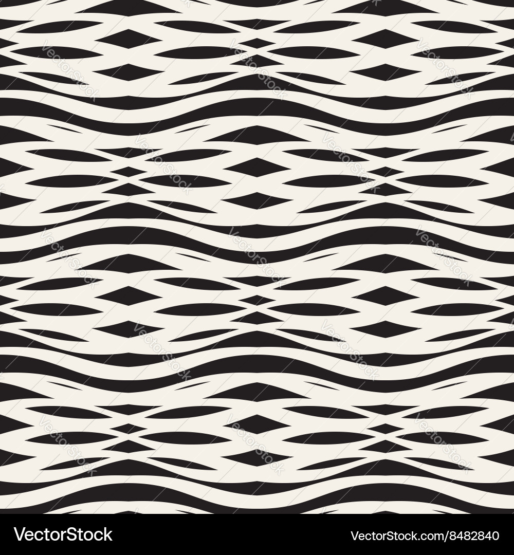 Abstract monochrome seamless pattern crossed vawes Abstract monochrome seamless pattern crossed vawes vector image