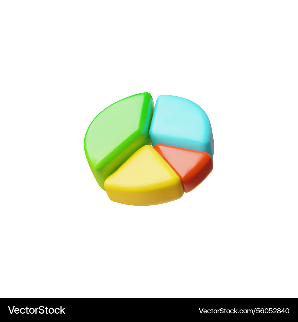 Analyse 3d Konzept Runddiagramm drei Vektorbild