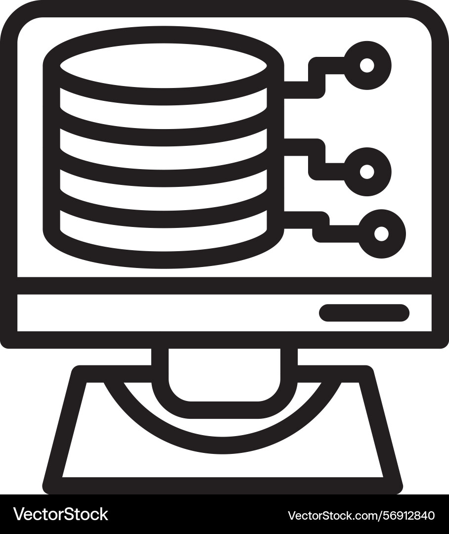 Data linear style icon design Vector Image