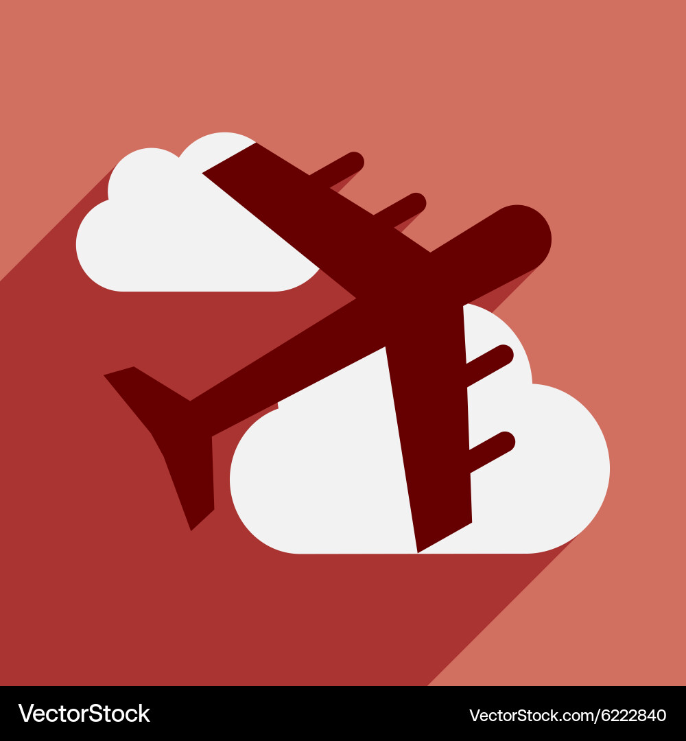 Flat with shadow icon and mobile application vector image