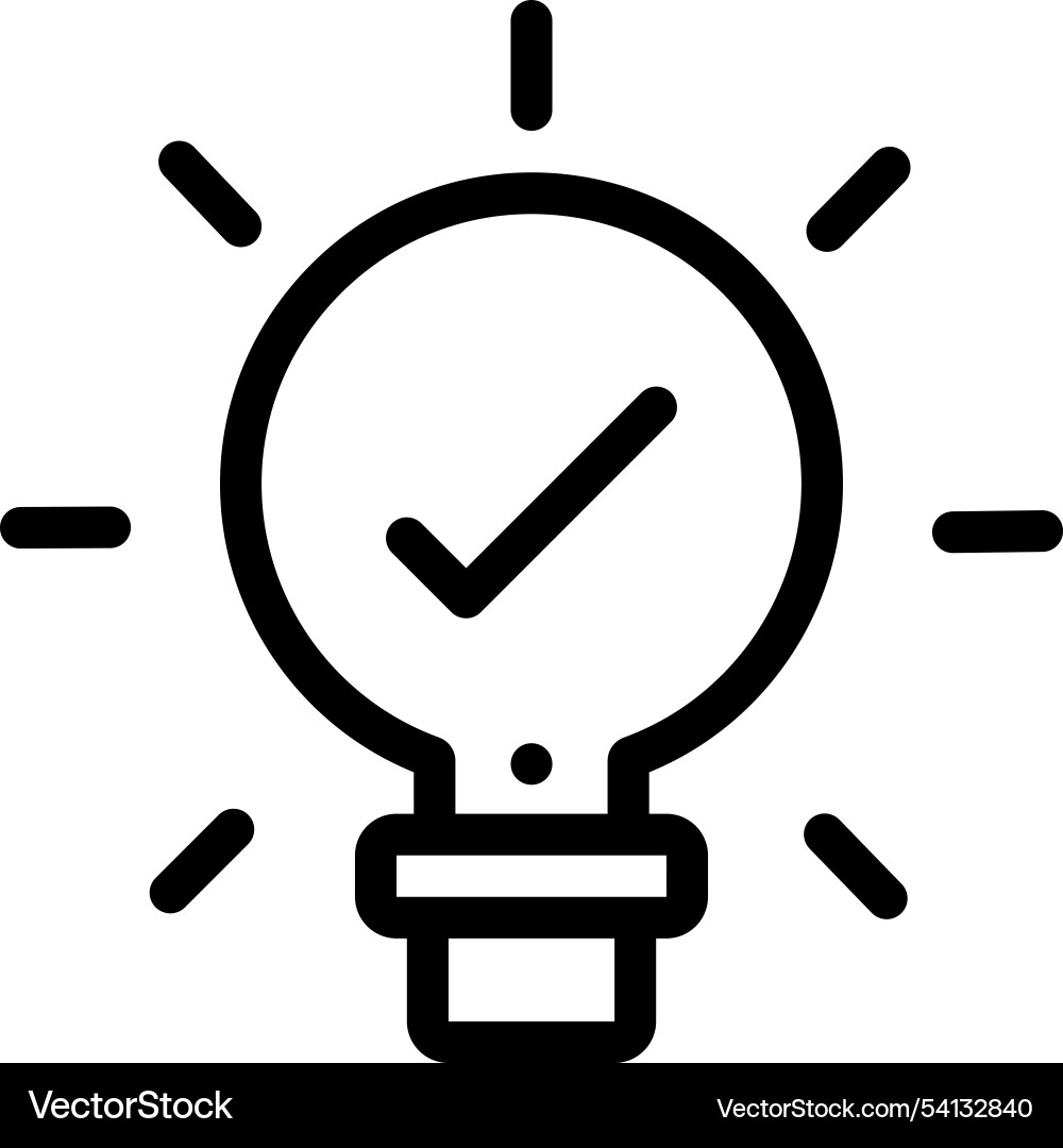 Idea icon thin linear style design isolated Idea icon thin linear style design isolated vector image