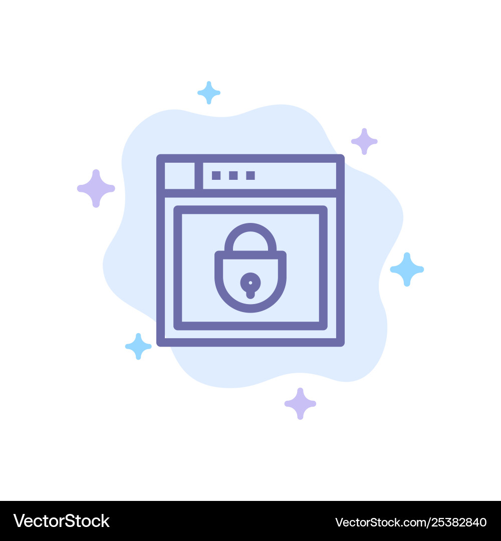Internet password shield web security blue icon Internet password shield web security blue icon vector image
