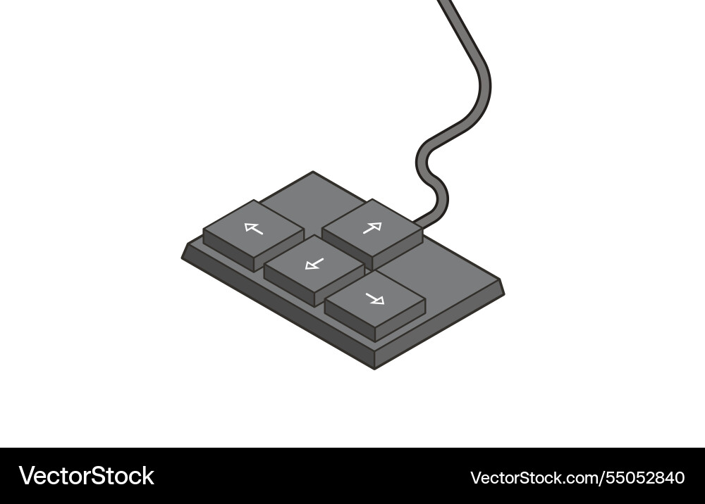 Keyboard control keys with arrow vector image