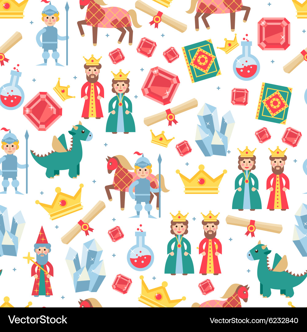 Medieval Fantasy Pattern vector image
