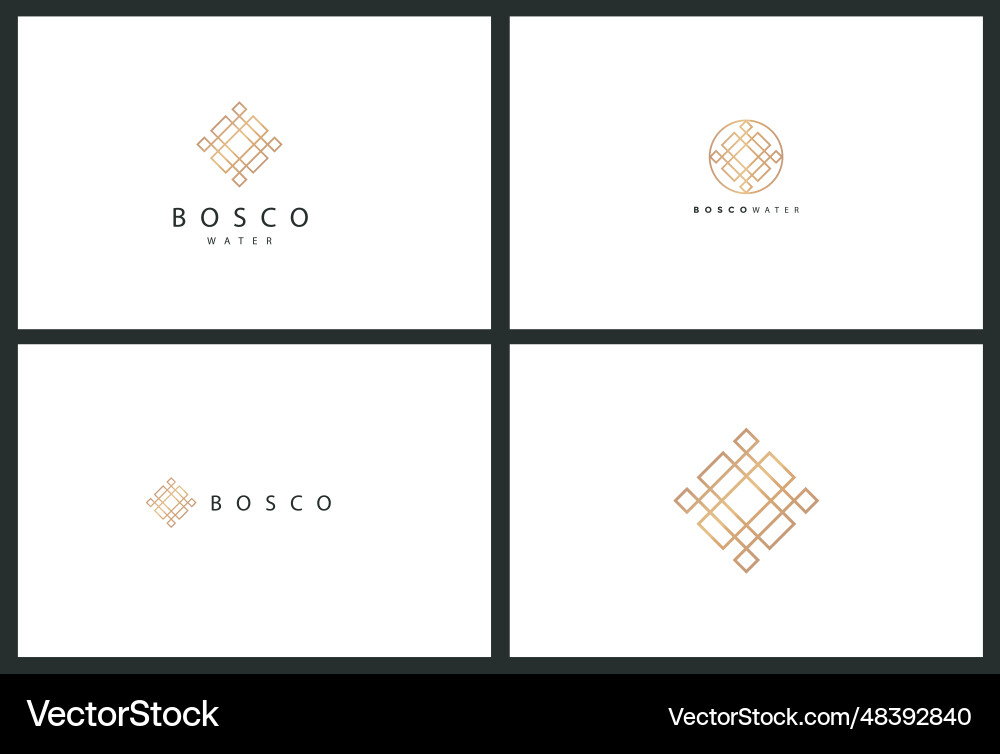 Minimalistic line logo design set template Vector Image
