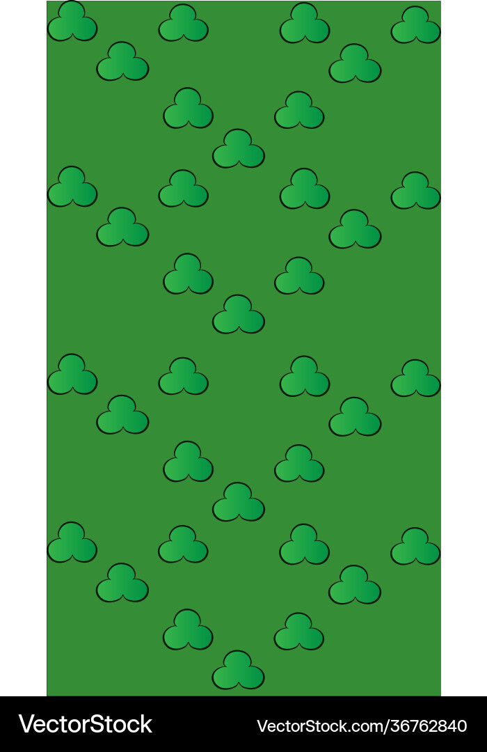 Pattern with image shamrock-clover Vector Image
