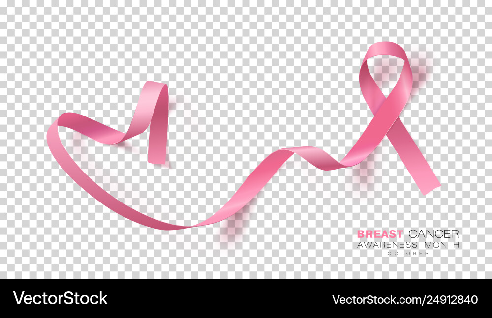 Pink Ribbon Cancer Awareness Vector Image