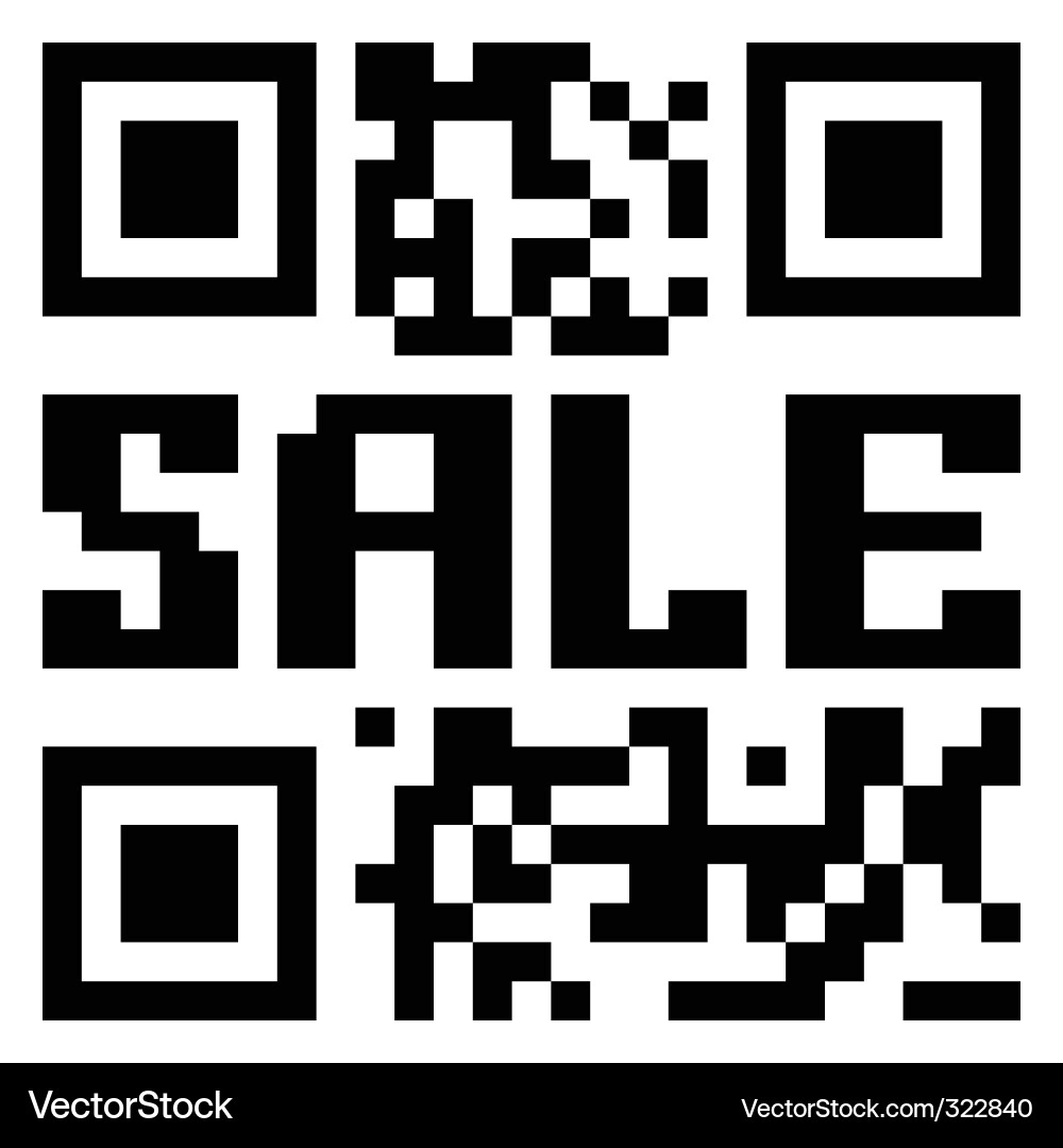 QR Code Sale Pattern Vector Image