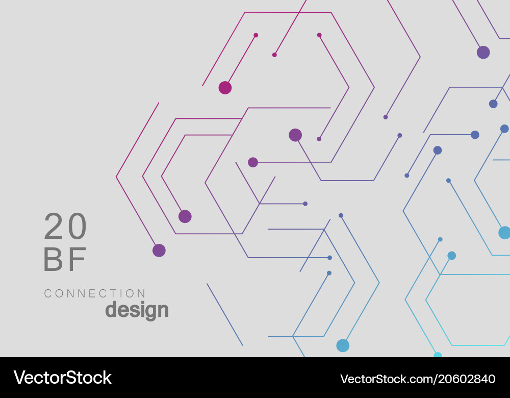 Science network pattern connecting lines and dots Vector Image