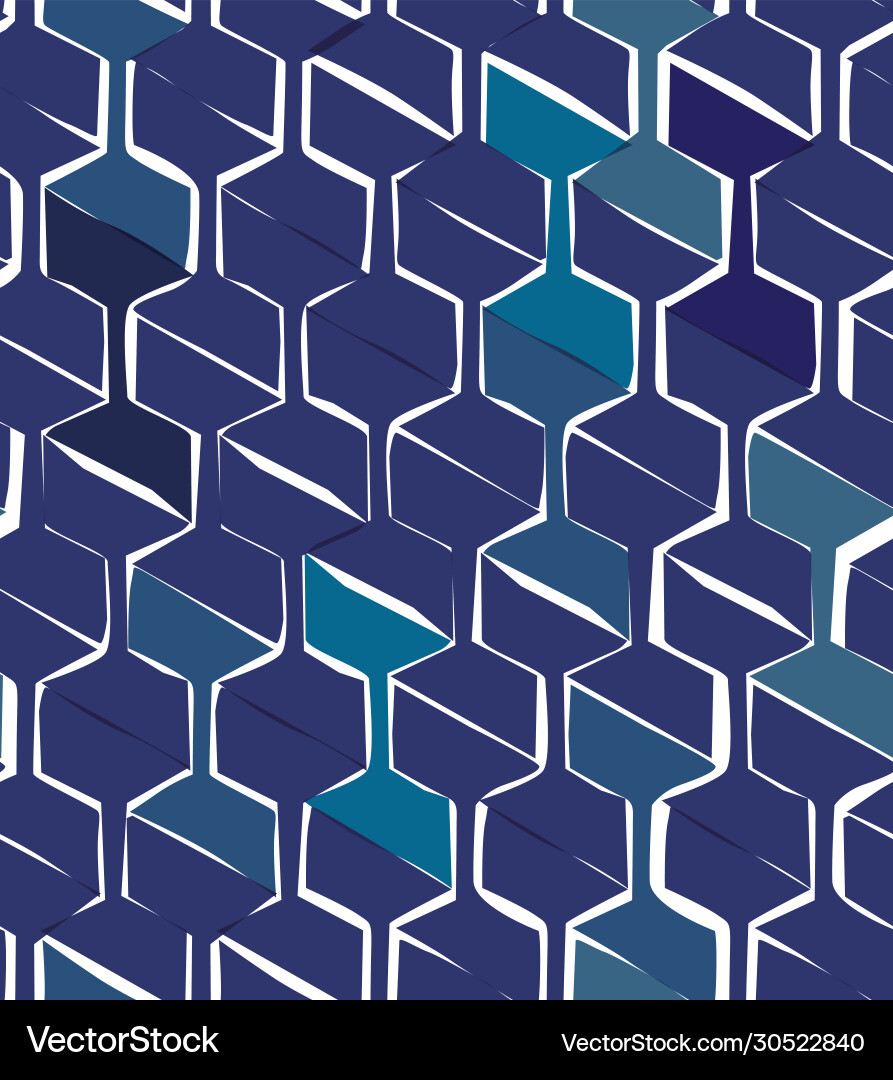 Seamless pattern with hexagonal woven shapes Seamless pattern with hexagonal woven shapes vector image