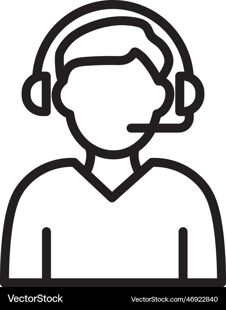 Support agent icon image suitable vector image