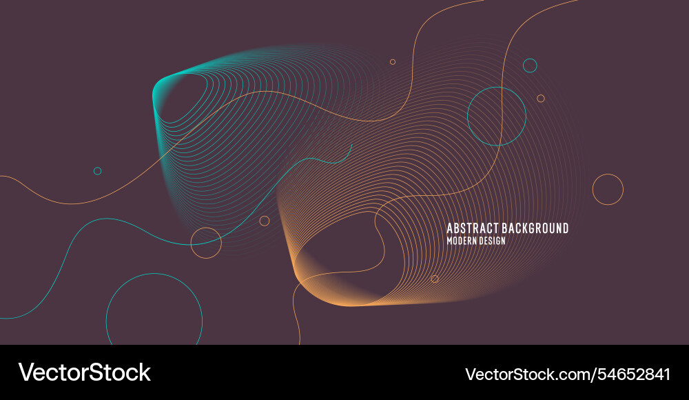 Abstract background with lines wavy bend vector image