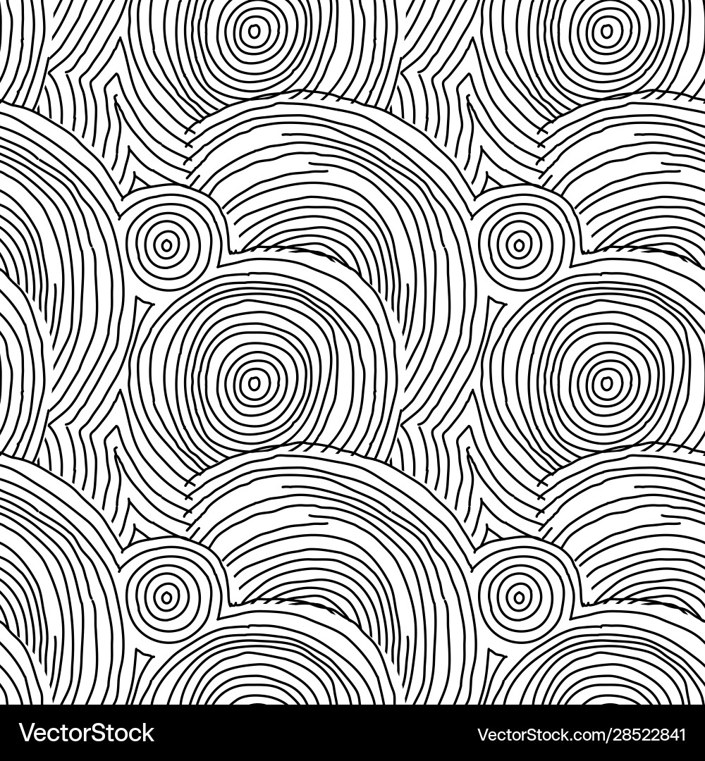 Abstract pattern curved lines grunge boho vector image
