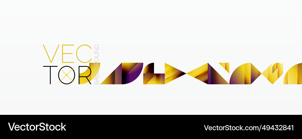 Assorted geometric shapes unite in a minimalistic Vector Image