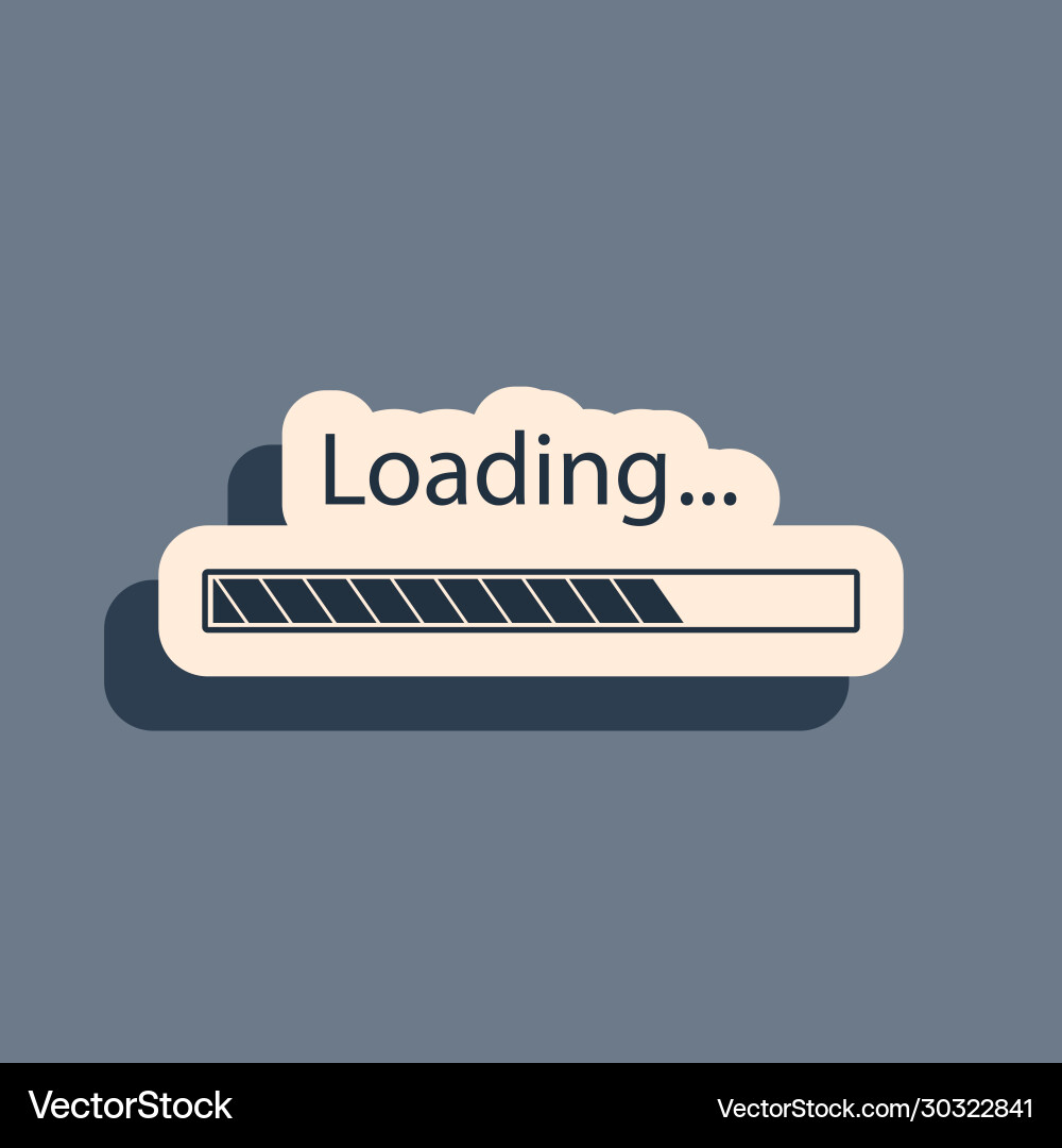 Black loading icon isolated on grey background Black loading icon isolated on grey background Vector Image