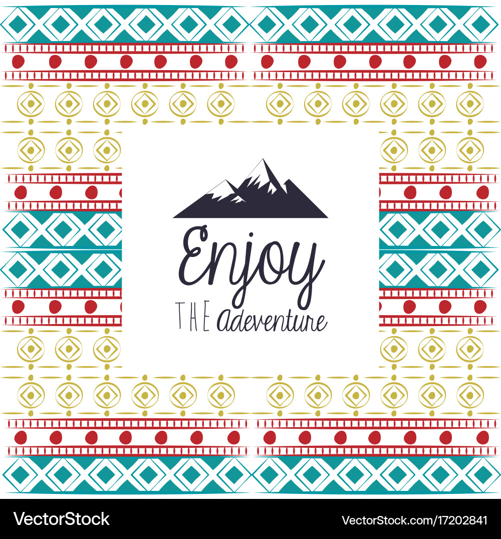 Decorative boho pattern background vector image