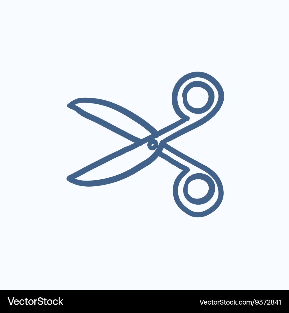 Scissors sketch Vector Images \u0026 Graphics for Commercial Use | VectorStock, image size:1000x1080