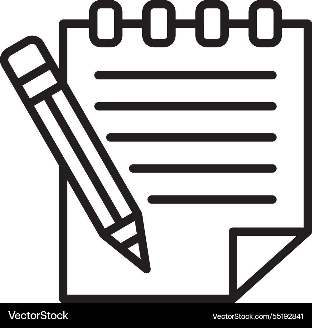 Notepad line icon design Vector Image