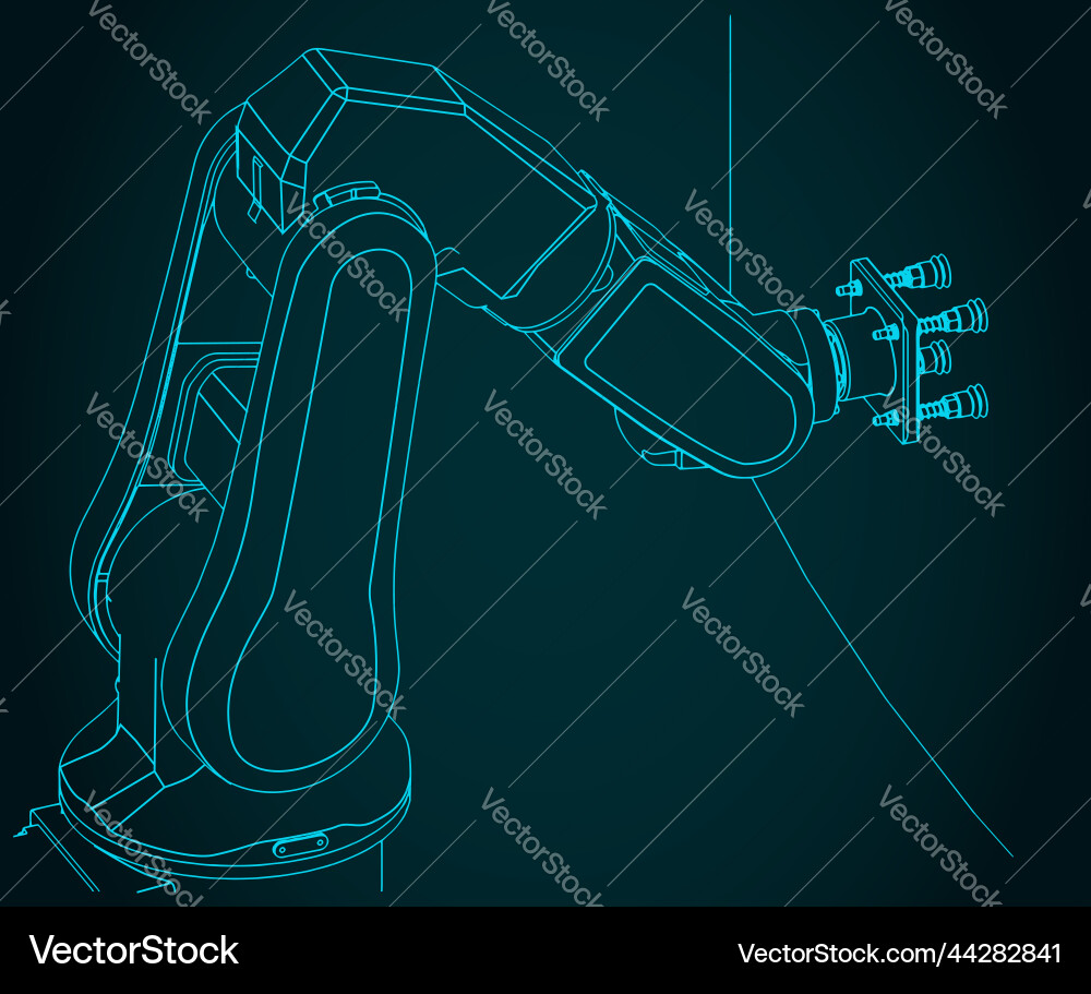 Robot with suction cups Robot with suction cups vector image
