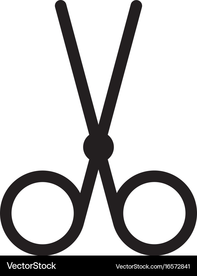 Scissors Icon - Sharp Cut vector image