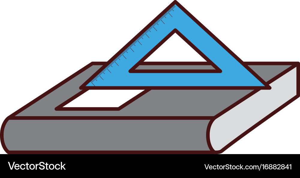 Text book with rule Vector Image