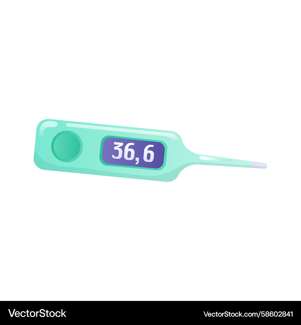 Thermometer in flat design temperature monitoring Vector Image
