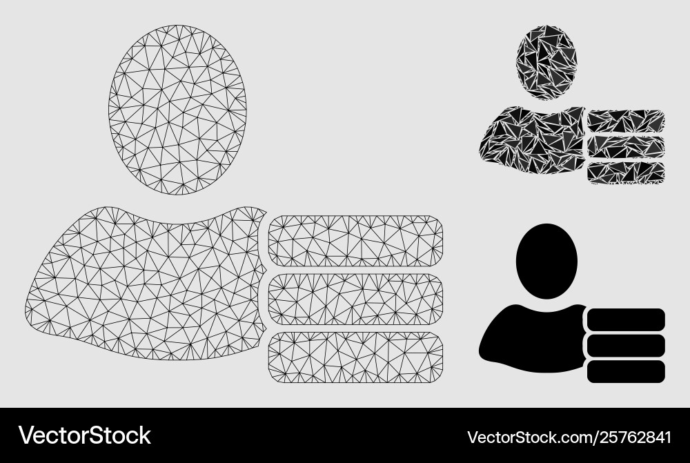 User database mesh carcass model Vector Image