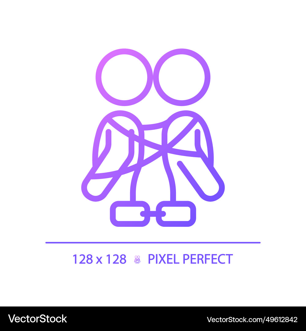 2d thin linear simple gradient codependency icon 2d thin linear simple gradient codependency icon vector image
