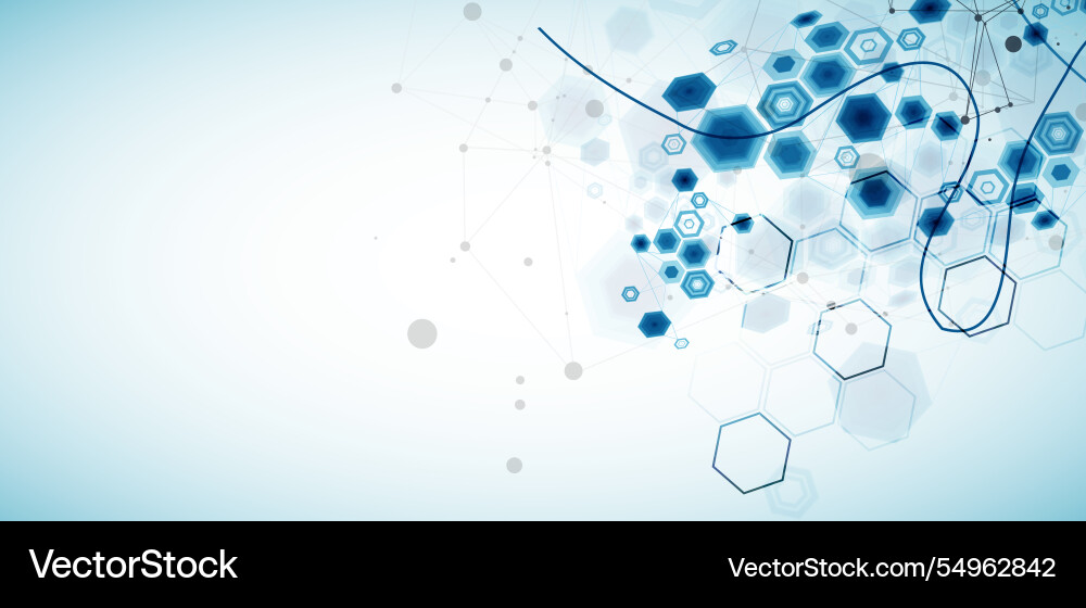 Abstract hexagon background with plexus effect Abstract hexagon background with plexus effect vector image