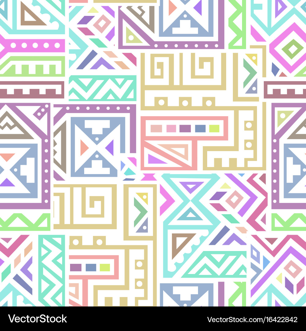 Abstract seamless pattern in ethnic style vector image