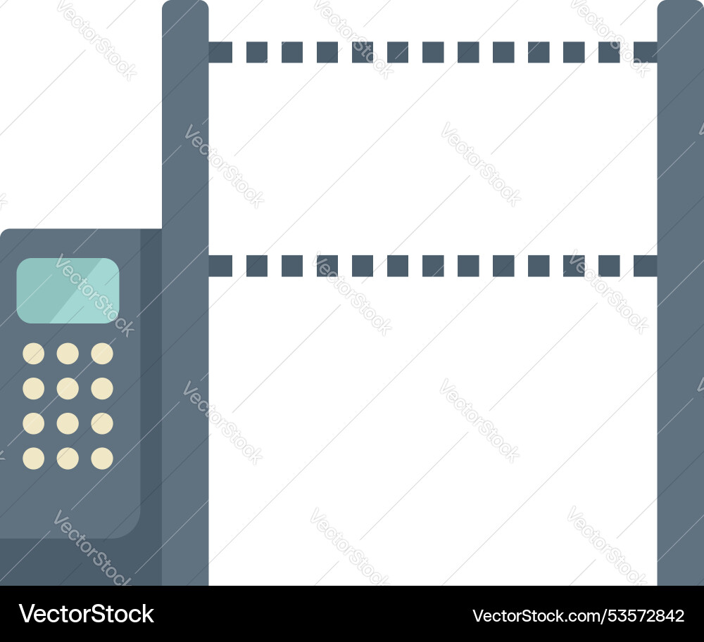 Automatic security system gate allowing access vector image