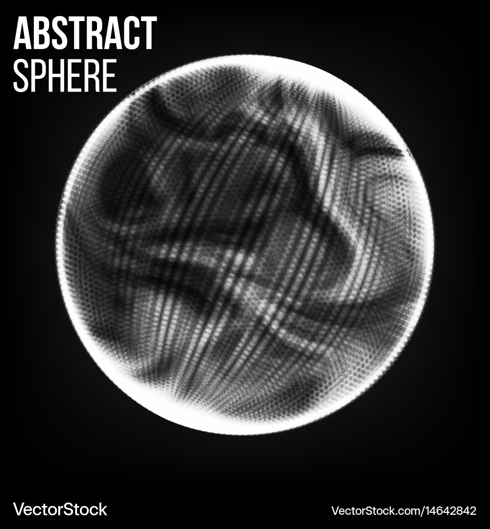 Big data sphere cyber structure vector image