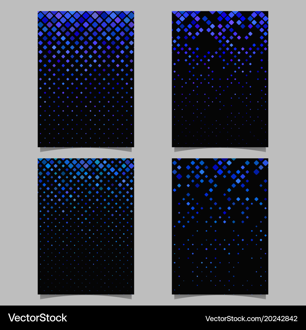 Diagonal square pattern brochure design - mosaic vector image
