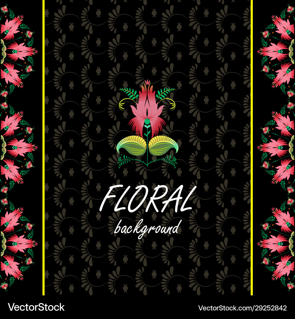 Floral pattern and insert for your text Vector Image
