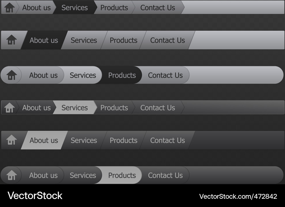 Modern Menu Interface vector image