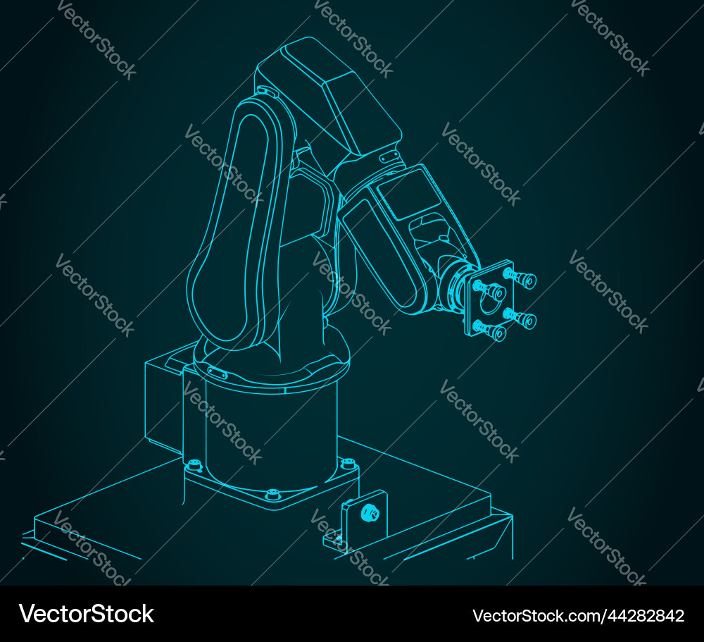Robot with suction cups Robot with suction cups vector image