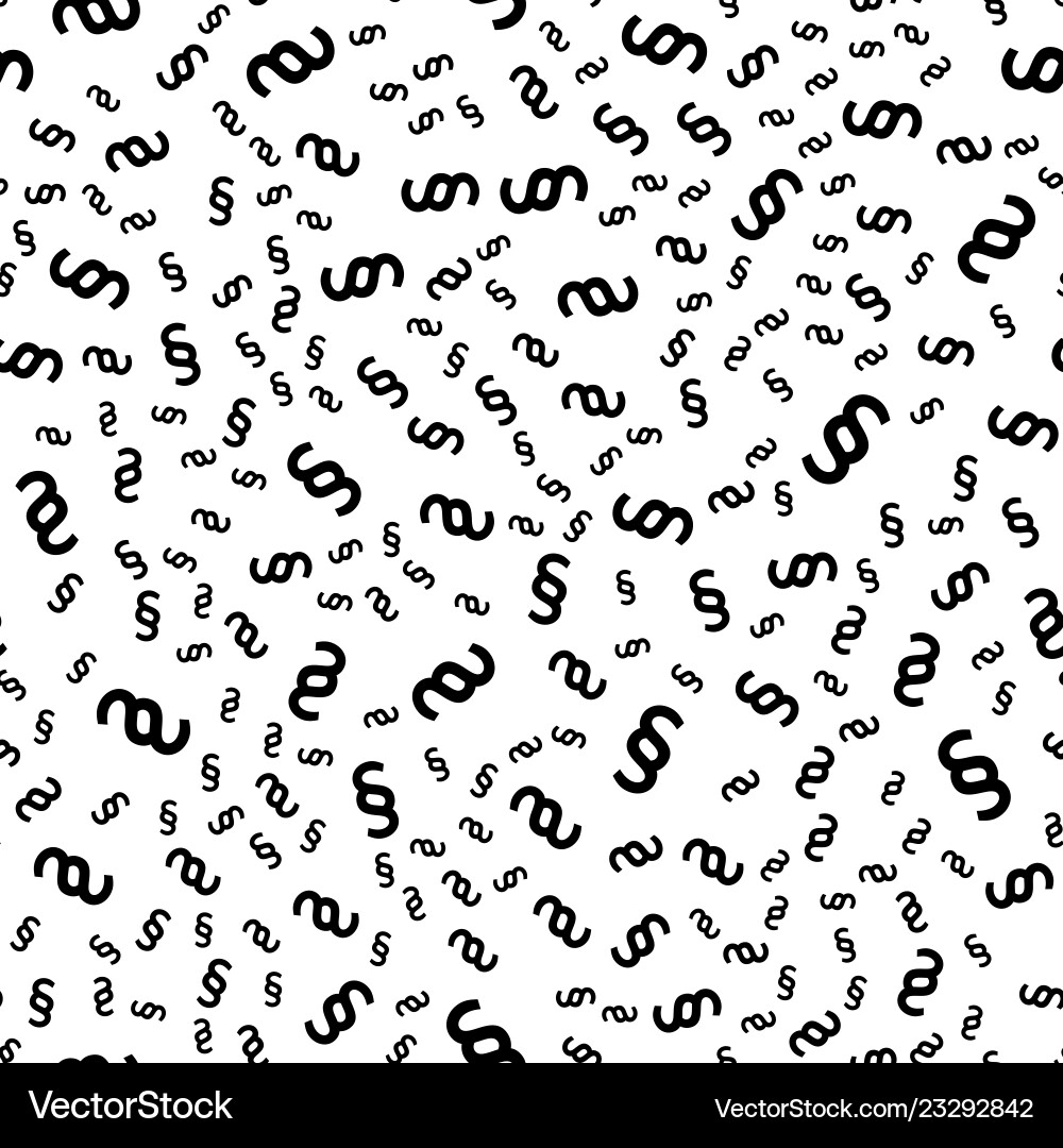 Section signs random seamless pattern Section signs random seamless pattern vector image