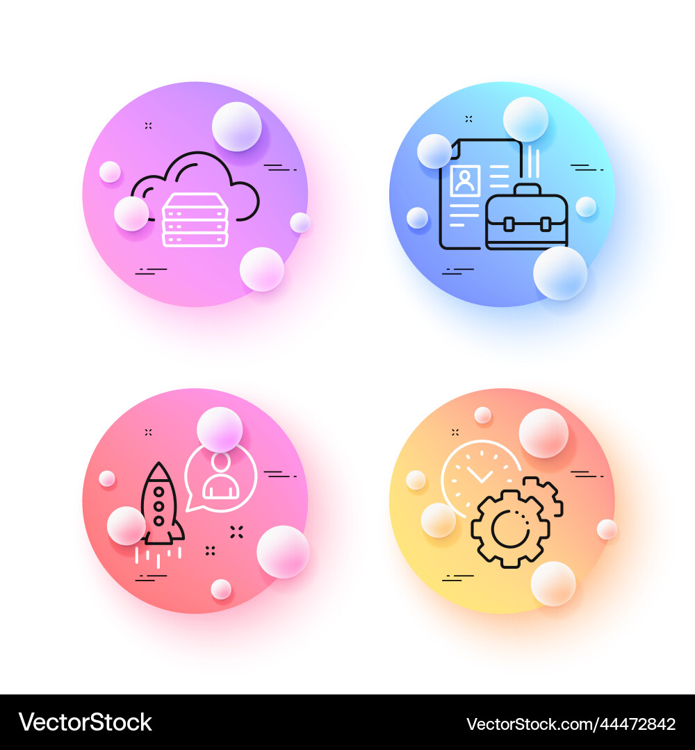 Startup vacancy and time management minimal line Startup vacancy and time management minimal line vector image