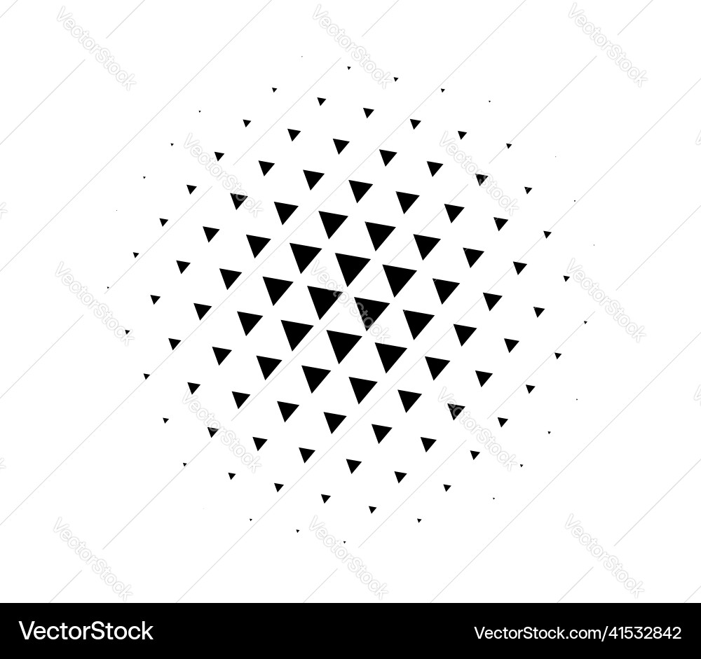 Triangle halftone texture pattern geometric Triangle halftone texture pattern geometric vector image