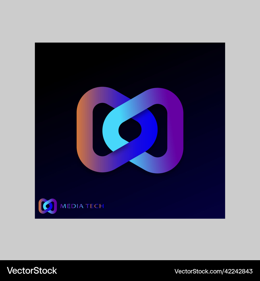 Abstract minimal color gradient logo Vector Image