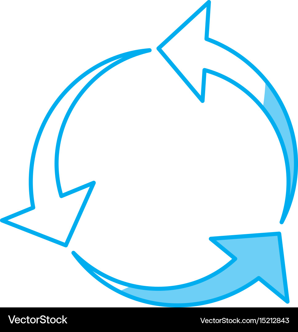 Arrows in circle shape vector image