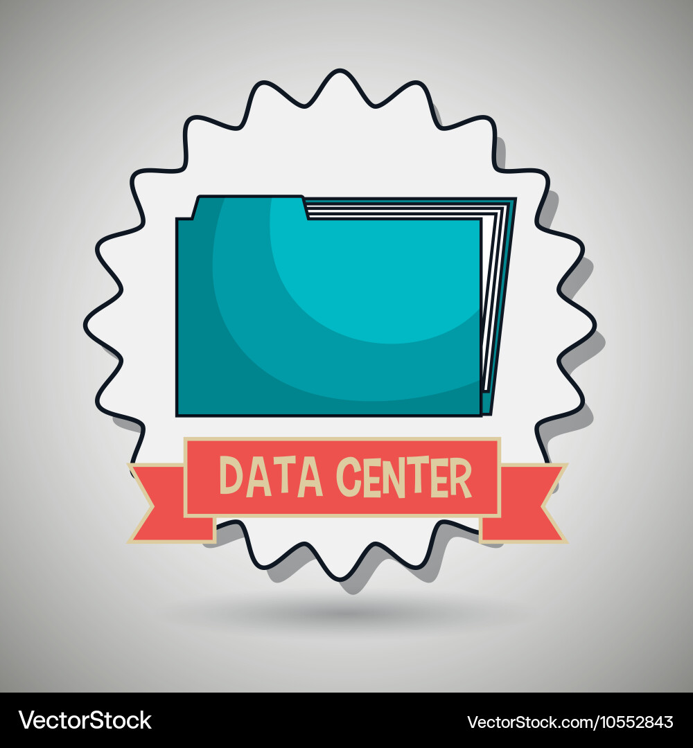 Data center file folder Vector Image