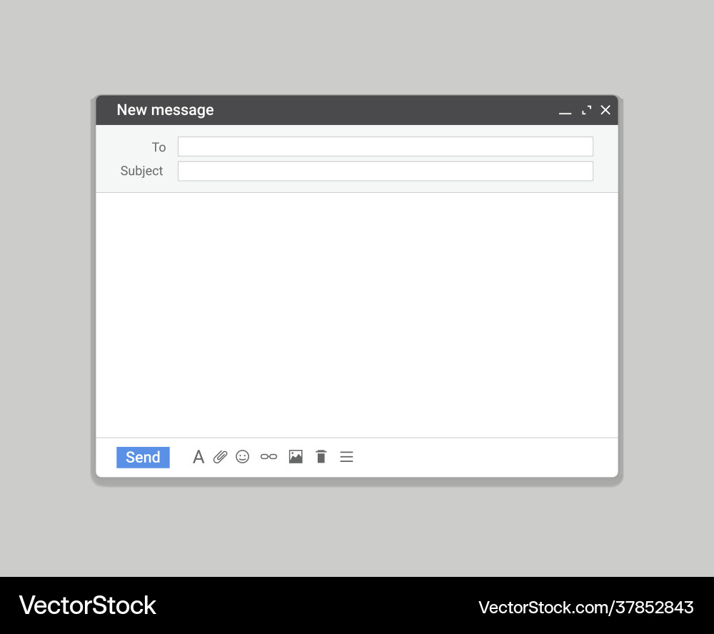 Email Mockup - Gmail Interface Vector Image