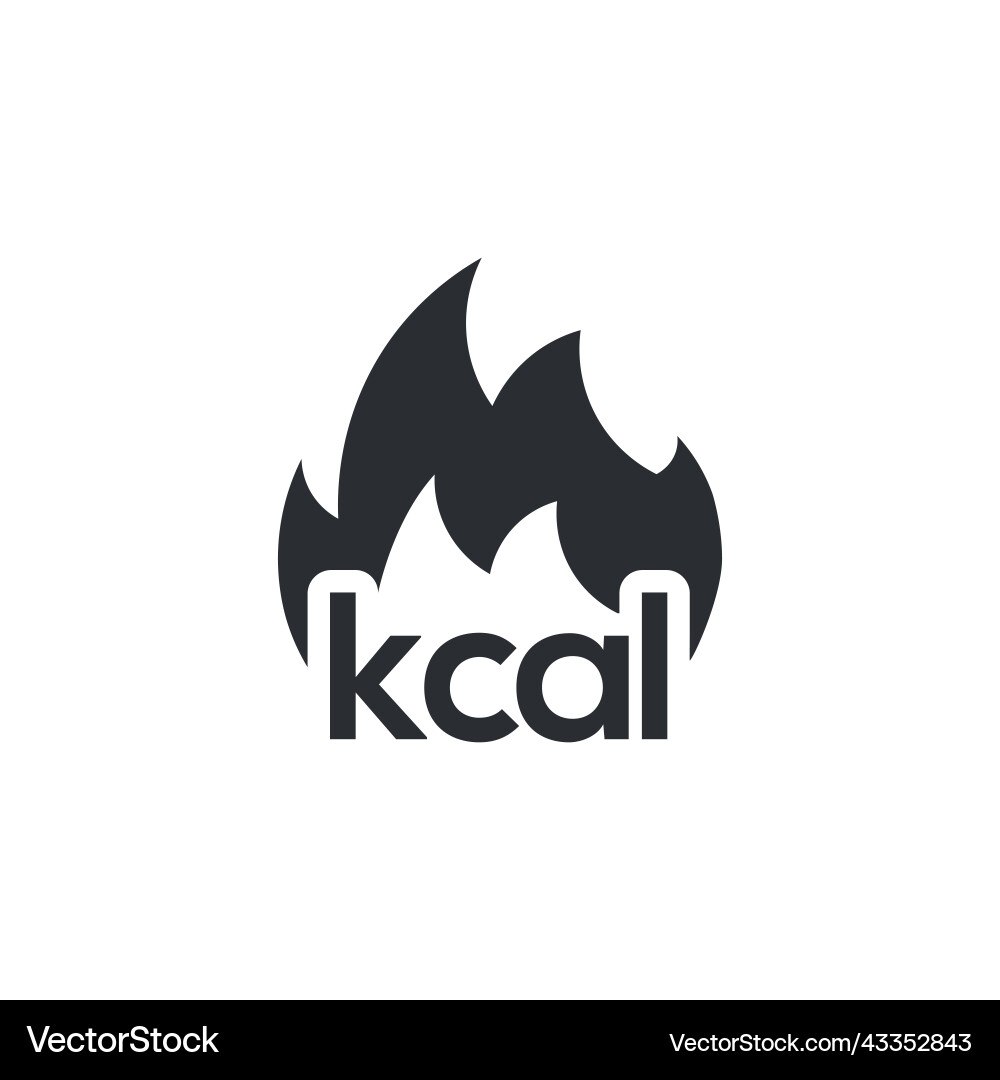 Energy fat burn kcal fire icon kilocalorie hot Energy fat burn kcal fire icon kilocalorie hot vector image