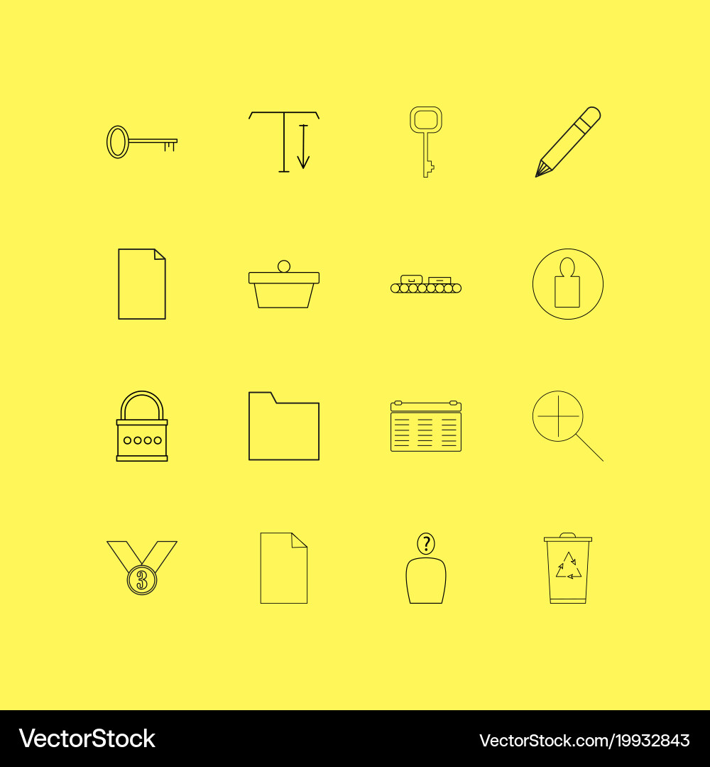 Essential linear icon set simple outline icons vector image