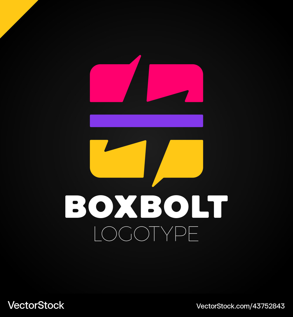 Flash icon abstract design template in square vector image