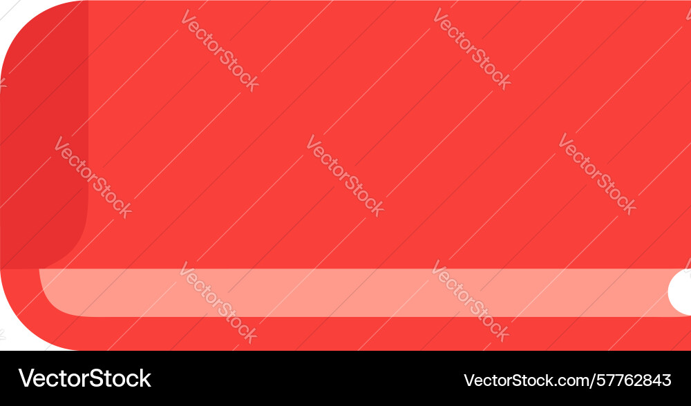 Flat red closed book design generative ai Vector Image